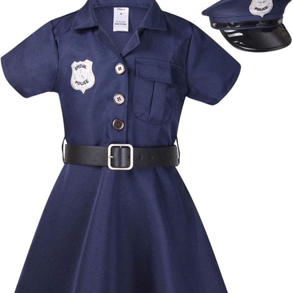 Girls Police Officer Halloween Costume Size Large